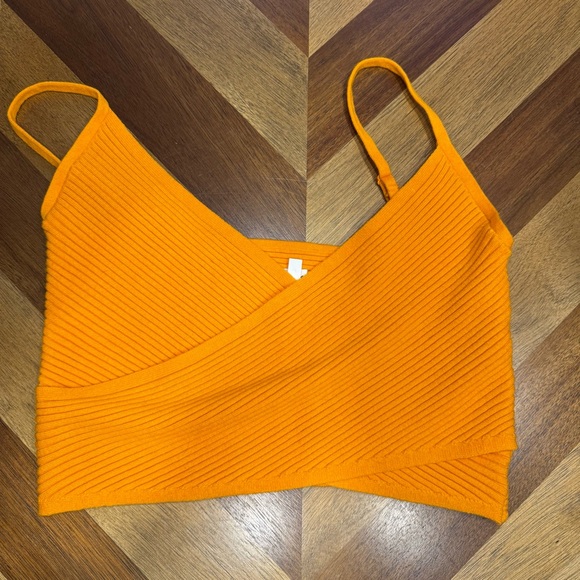 aerie Tops - Aerie Orange Ribbed Crop Top Sweater camisole